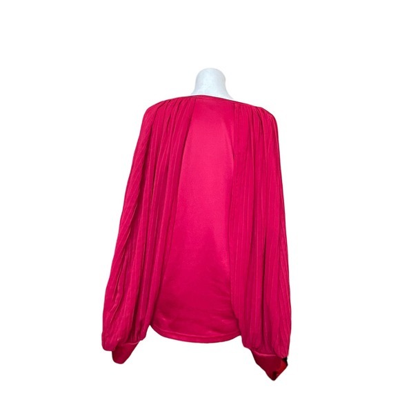 Joseph A Qu'est-ce Que C'est Silk Blouse Women's Size Medium Cranberry Red - Picture 5 of 10